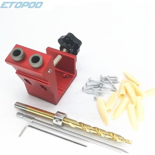 Pocket Hole locator Jig Kit System For Wood Working Joinery Step Drill Bit 9mm Set For Carpenter WoodWorking Hardware Tools