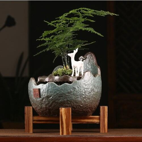 Desktop Small fish tank decoration water fountain indoor living room Plant landscape garden miniatures figurine desk decoration