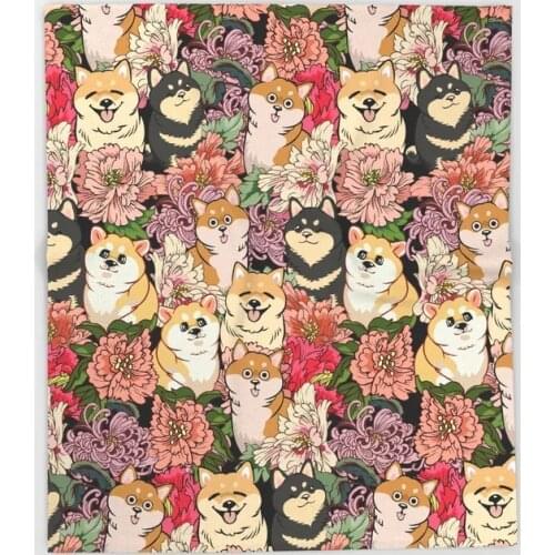 Dog Shiba Inu Cartoon Throw Blanket Cute Kids Design Because Shiba Inu Blankets for Beds Christmas Decorations for Home