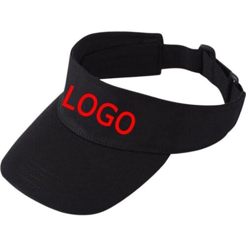 Wholesale Adult VISOR-Visor Cap Printing Letter/LOGO Adult Summer Visors Men Hat Custom Women Trucker Hats Top Air Empty cap