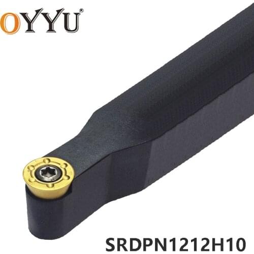OYYU 12mm SRDPN 1212 SRDPN1212 SRDPN1212H10 Turning Tool Holder Carbide Inserts Lathe Cutter Shank CNC use RPMT10 inserts