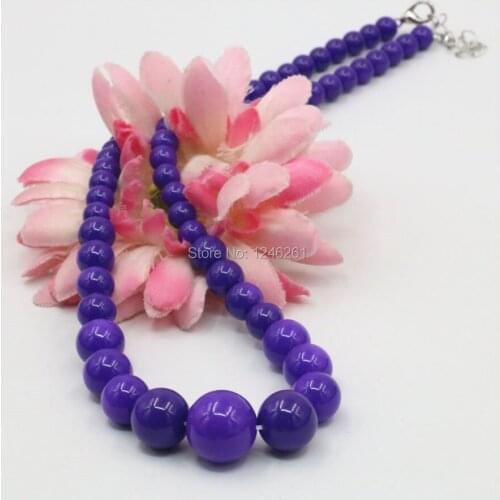 6-14mm Natural Accessories Blue Seashell Beads Tower Necklace Chain Girls Jewelry Making Christmas Gifts