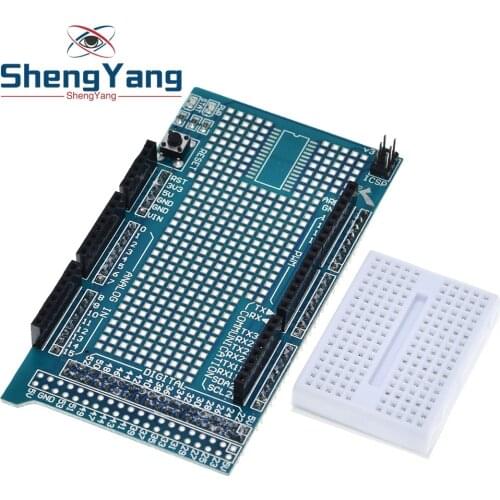 MEGA 2560 R3 Proto Prototype Shield V3.0 Expansion Development Board + Mini PCB Breadboard 170 Tie Points for arduino DIY