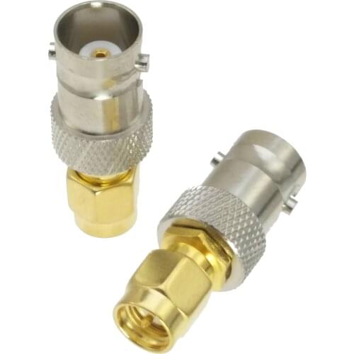 10pcs BNC female jack to SMA male plug RF coaxial adapter connector