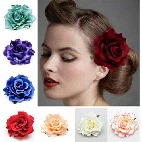 Rose Flower Hair Clip Brooch Wedding Bridal Corsage Hairpin Party Accessories