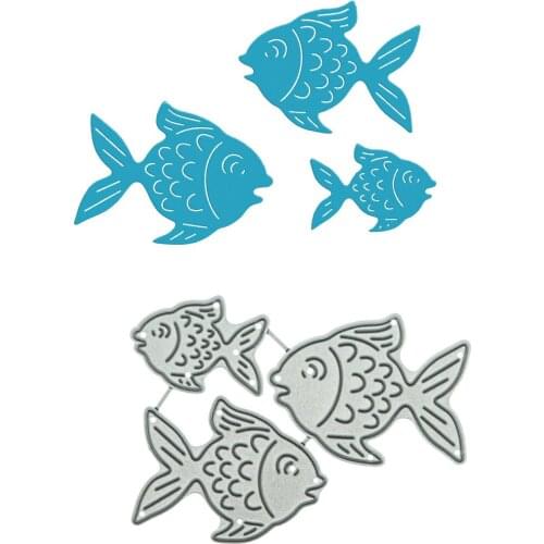 Fish Metal Cutting Dies Handcraft DIY Card Scrapbook Clipart Decorative Craft Paper Cutter Mold Template