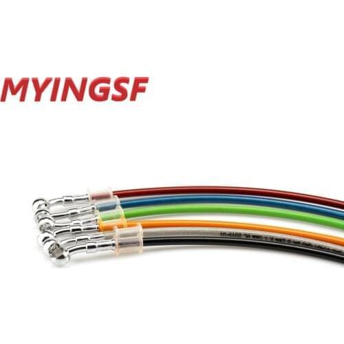 40CM-150CM Motorcycle Brake Oil Hose Brake Line Universal Motorbike Stainless Steel Braided Pipeline Latiguillo Freno Moto