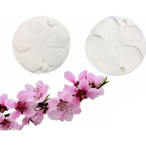 Peach Blossom Petals Mould Silicone Mold Fondant Cake Decorating Tool Gumpaste Sugarcraft Chocolate Forms Bakeware