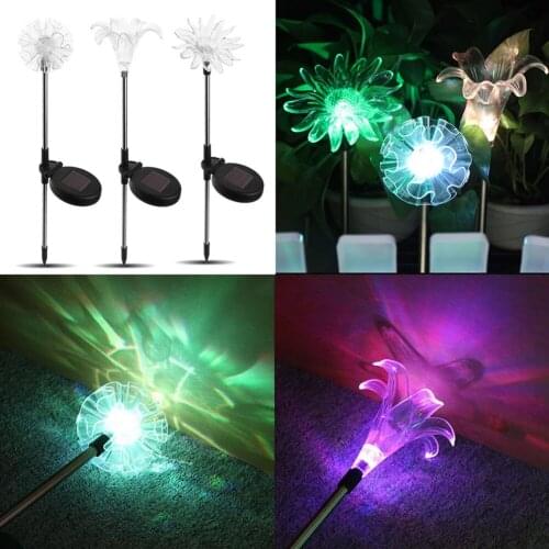 Solar Stake Lights Outdoor LED Solar Garden Lights Waterproof Auto On/off Solar Landscape Lights Color Changing LED Solar Lights