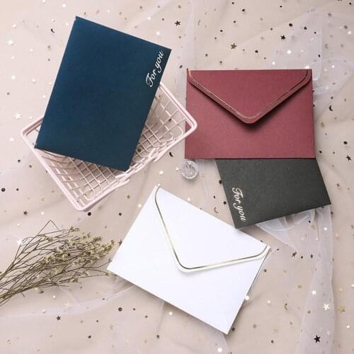 Brand New Hot Stamping Blessing Simple Creative Greeting Card Matching Envelope Message Card Birthday Greeting Set of 10 Ets