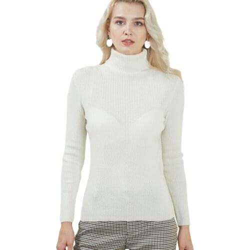 Warm Womens Autumn Winter Long Sleeve Women Sweater 100% Cashmere Sweater Knitting Jumper Turtleneck Thickening Female Pullover
