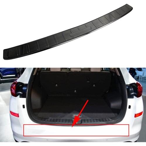 Carbon Fiber Car Rear Trunk Tail Gate Door Lid Strips Protector Cover Fit For Hyundai Tucson 2019 2020 2021 Accessories