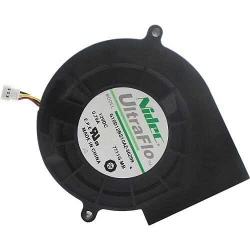 Nidec DC 12V 0.79A Double Ball Bearing Fan Worm Air extractor Grill Gear Blower Cooling Fan High Speed Big Wind