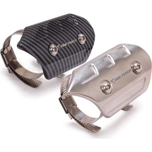 Motorcycle Exhaust Pipe Carbon Fiber Protector Heat Shield Cover Guard Anti-scalding Cover For MSX125 NVX SMAX155 Z900 CBR300 R6