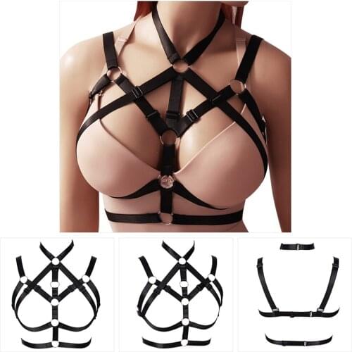 Cage Bra Gothic Accessories Bdsm Body Harness Women Bralette Corset Bondage Lingerie Punk Goth Bride Garter Festival Rave Wear