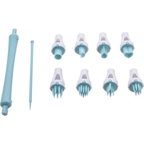 10PCS Heart Pattern Plastic Cookie Cutters Biscuit Carving Tool Plastic Embossing Mold DIY Baking Tool Cake Decoration