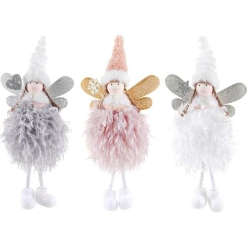 12 Pcs Christmas Decoration Angel Doll Pendant Tree Hanging Ornaments Xmas Crafts Elves Decorations Kids Gifts Wholesale X2