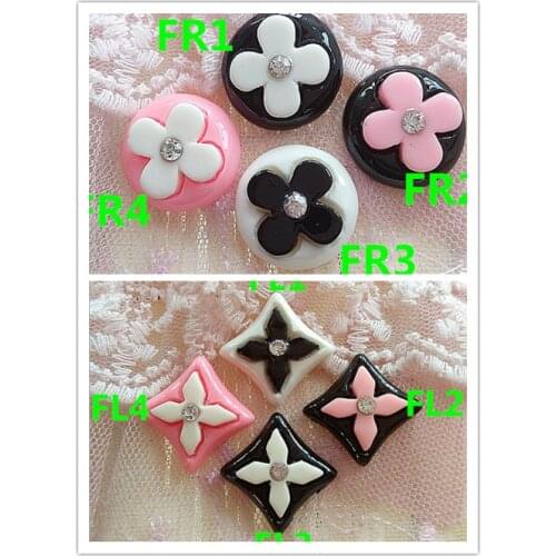 15pcs per lot Mixed Order Cell Phone Case DIY Charms Resin Flower Rinestones Decoration