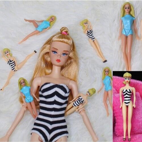 2 Piece Original Mini Cute Retro Bikini Doll Moveable Body Little Vintage Girl Doll