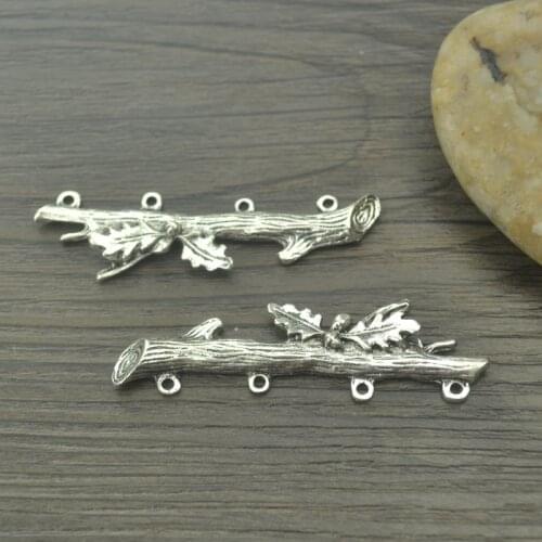 6pcs Charms metal Branches,Antique Making pendant fit,Vintage Tibetan Silver,jewelry DIY bracelet necklace 55*16mm Q207