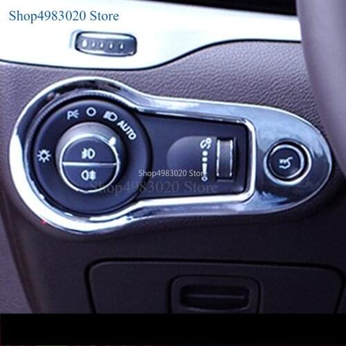 ABS Headlight Fog Light Lamp Adjust Button Instrument Switch Panel Cover Trim Bezel For Jeep Cherokee 2014 2015 2016 2017 2018