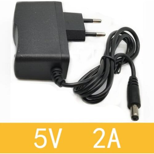 1PCS 5V2A New AC 100V-240V Converter Adapter DC 5V 2A 2000mA Power Supply EU Plug DC 5.5mm x 2.1mm