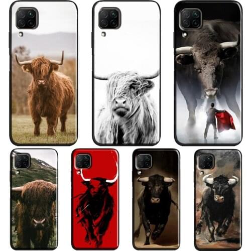 Bull Animal Case For Huawei P Smart 2019 Nova 5T P30 P40 P20 Pro Mate 10 20 Lite Honor 10i 8A 8X 9X