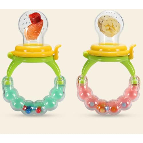 Baby Feeder Spoon nutritious fruits and vegetables bite bell ring consisting chew toy Baby Feeding spoon Nipple Soother Bottle