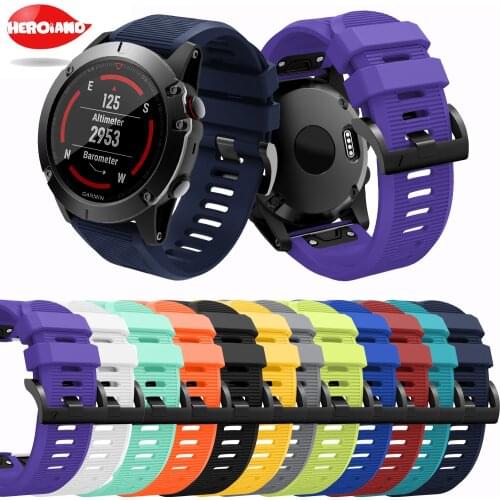 For Garmin fenix 6X Solar sport Watch Strap Silicone Band For Garmin Fenix 5X Quick Release Strap For Garmin Fenix 5X Plus bands