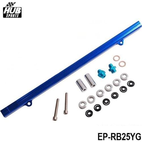 For Nissan Skyline RB25 ECR33 Top feed Injector Fuel Rail Turbo Kit Blue Aluminium Billet HQ Jdm HU-RB25YG