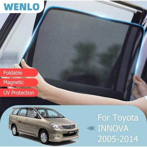 For Toyota INNOVA 2005-2014 Front Windshield Car Sunshade Side Window Screen Blind Sun Shade Magnet Kids Visor Mesh Curtain Net