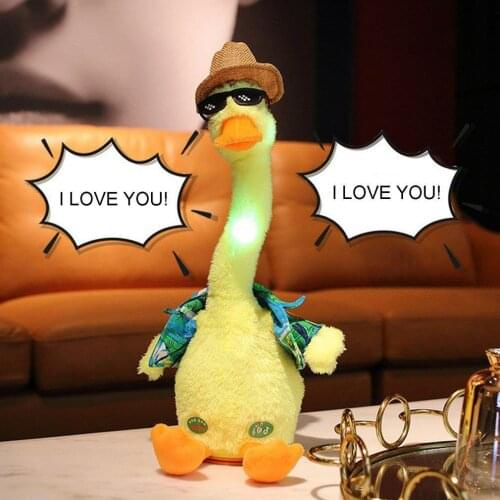 Electric Dancing Duck Plush Toys Shake Funny Early Education Toy Singing Duck Toys Creative Gifts For Chlidren And Adult