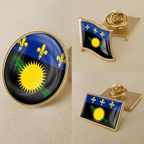 Guadeloupe of France Flag Brooch Badges Lapel Pins