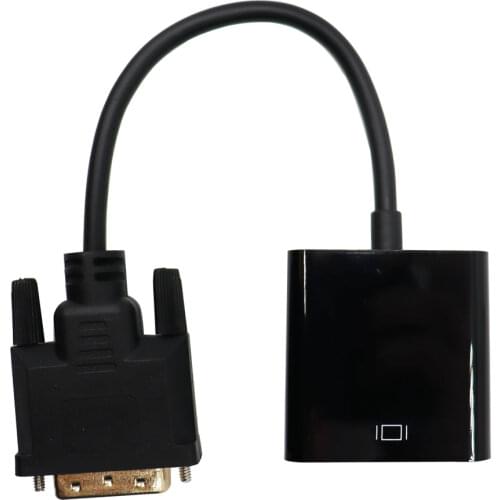 HD 1080P DVI-D DVI To VGA Adapter Video Cable Converter 24+1 2for PC Computer Monitor 5Pin to 15Pin Cable Converter