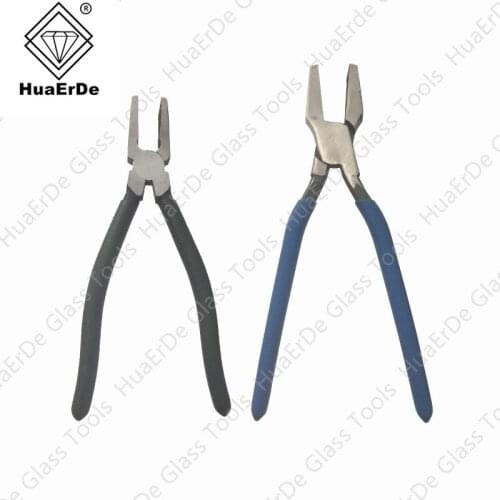HuaErDe Flat Glass Pliers for high carbon steel grind sand touch plastic handle Hand tools Plier with flat open