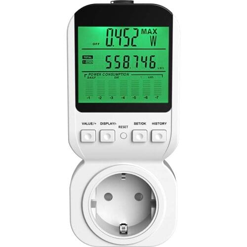 16A LCD Electricity Energy Meter Power Meter Energy Consumption Monitor Germany Stock digital ammeter voltmeter