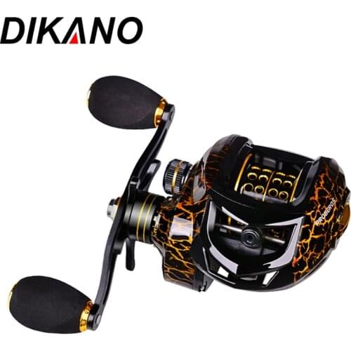 Dikano Baitcasting Reels Casting Fishing Reels 7.2:1 10kg Max 12-speed Brake Stainless Steel Bearing Brass Gear Frp Structure