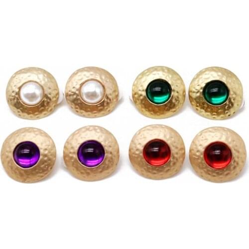 Sweet Hammered Fashion Cute Three Colors Clip Earring