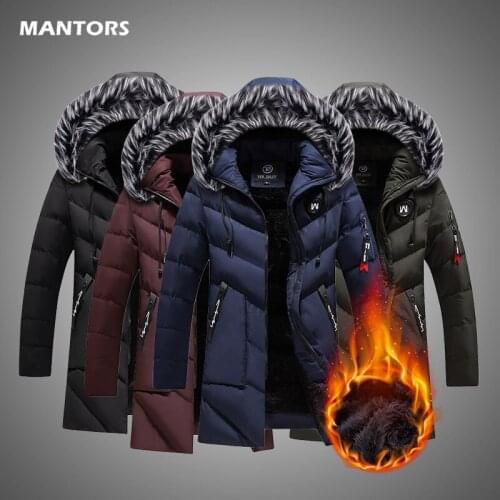 Men Parkas Fur Collar Winter Jacket Mens Fleece Warm Windproof Parka Coats 2021 Casual Cotton-padded Warm Windbreakers Men 5XL
