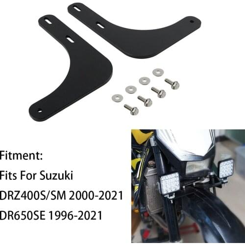 NICECNC 6mm Auxiliary LED Light Mounts Bracket Holder For Suzuki DRZ400S DRZ400SM 2000-2021 DR650SE 1996-2021 2020 2019 2018