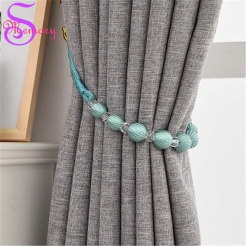 2017 NEW DIY Curtain Holders Tieback Clips Hanging Ball Beads Buckle Tie Back Straps Accessories Home Decoration