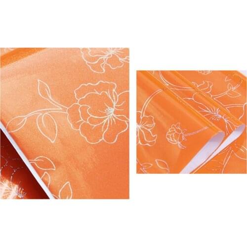 New Modern Flower Print Self Adhesive Wallpaper PVC Art Sticker Decal Decoration