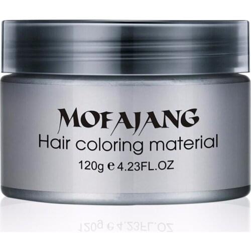 Salon Hair Styling Pomade Silver Ash Grandma Grey Hair Waxes Temporary Disposable Hair Dye Coloring Mud Cream Unisex Women/Men