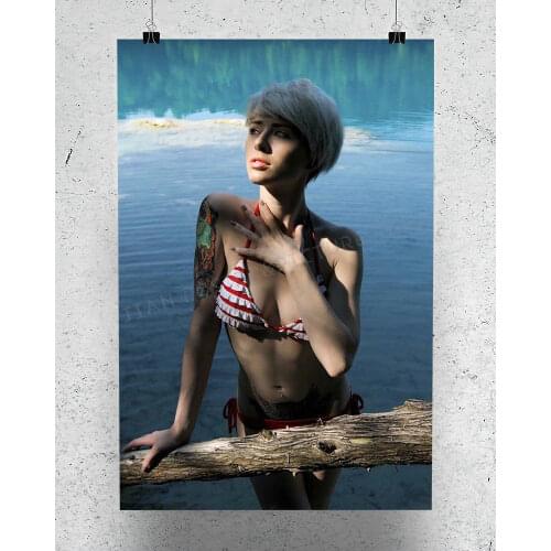 R0279 Alysha Nett Sexy Tatoo Girl 02 Star Sexy Beautiful Girl Model Wall Sticker Silk Poster Art Home Decoration