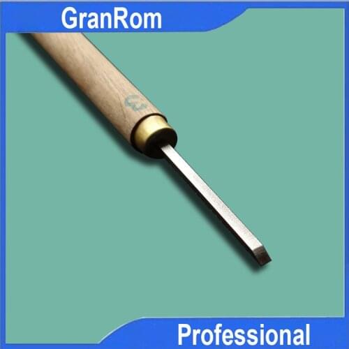 Wood Carving Cutter Steel Polishing Knife 0.2cm Flat Carving Chisel Woodcut Knife Handheld Woodworking Tools