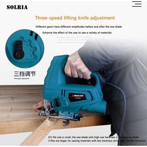 710W Jigsaw Hand Electric Reciprocating Chain Saw Tools Metal Cutting Jig Saw Machine Power Tool Chainsaw with 10 Pieces Blades