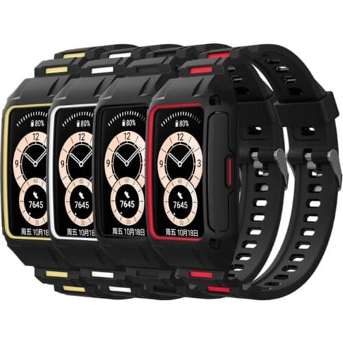 Silicone Strap Compatible with Huawei Band 6 Waterproof Durable Smartwatch Fashion Bracelet Replacement Sports Wristband
