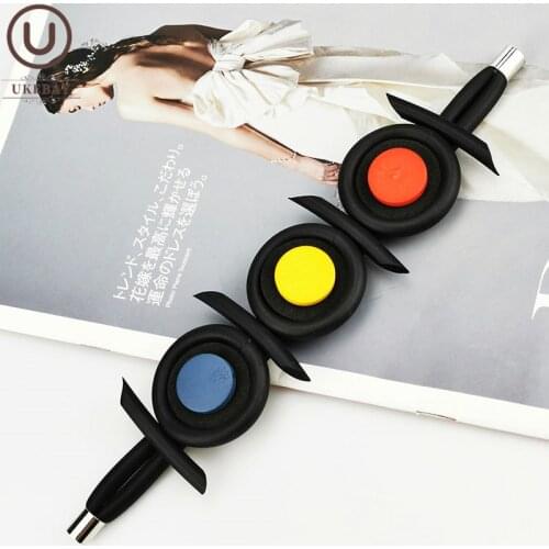 UKEBAY New Ethnic Bracelets Women Rubber Jewelry Handmade Charm Bangles Birthday Gift Multicolor Wood Bracelet Goth Black Bangle