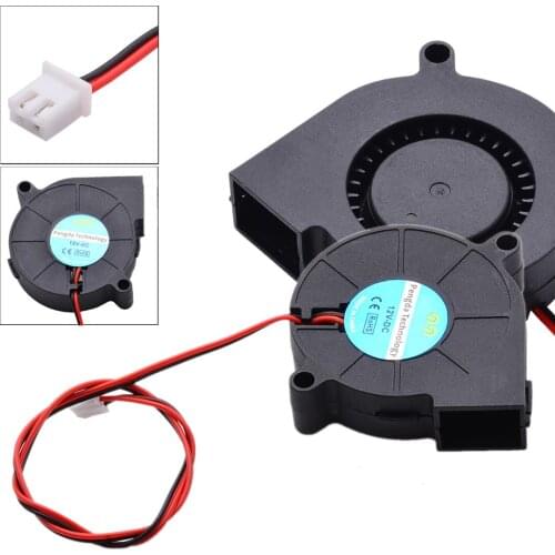 1pc DC 12V/24V Blow Fan Radial Hot End Extruder Low Noise Cooling Blower Fans 50x15mm For 3D Printer Parts