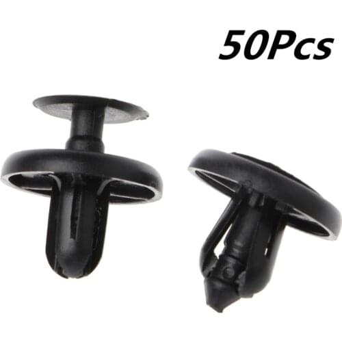 50 Pcs Black Car Door Fender Trunk Fastener Panel Clips Rivet For Toyota Camry Reiz Rav4